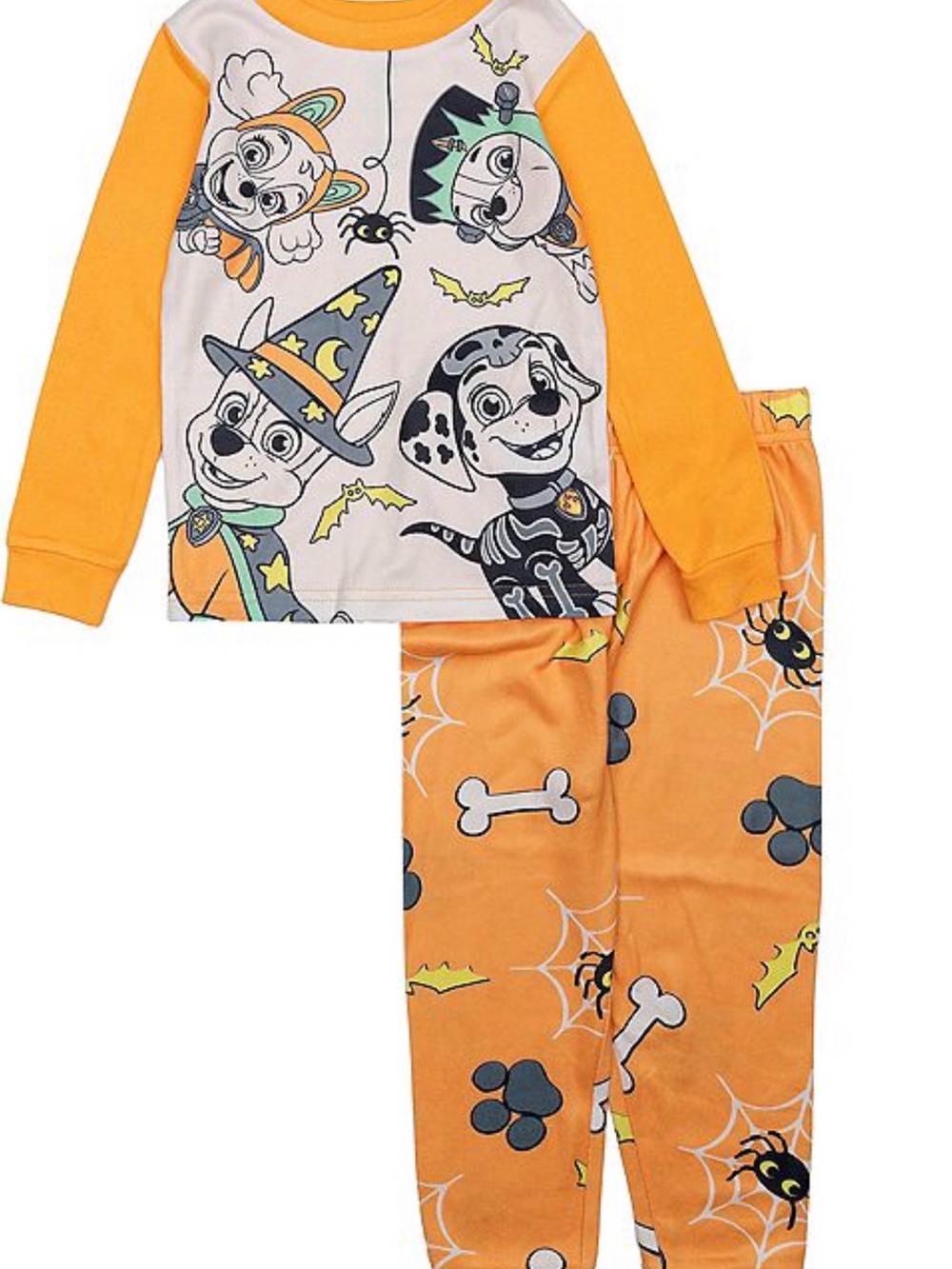 Paw Patrol Orange & White Halloween Character Pajama Set size 3T